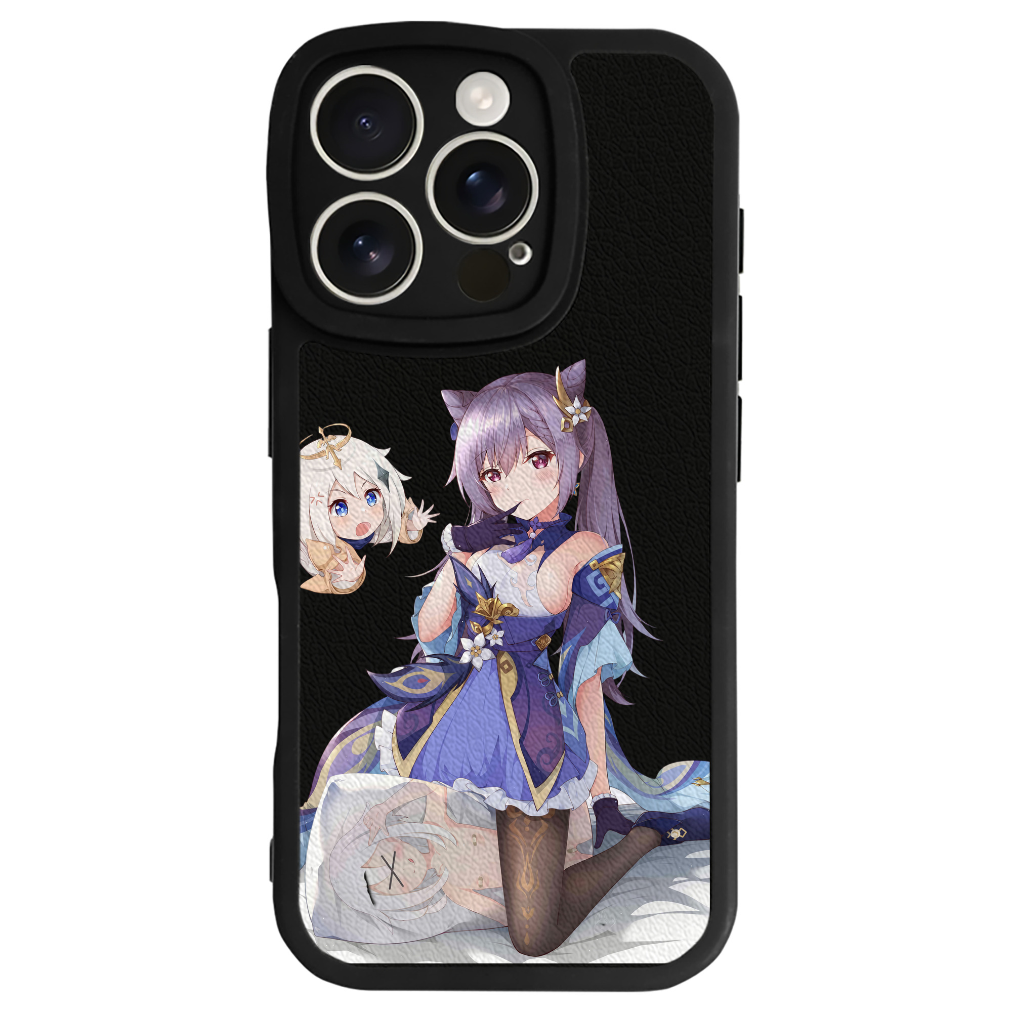 げんし神 刻晴 こくせい genshin Kokusei 【iPhone 16シリーズ対応】シリコンスマホケース（レザー調） 材質：シリコン